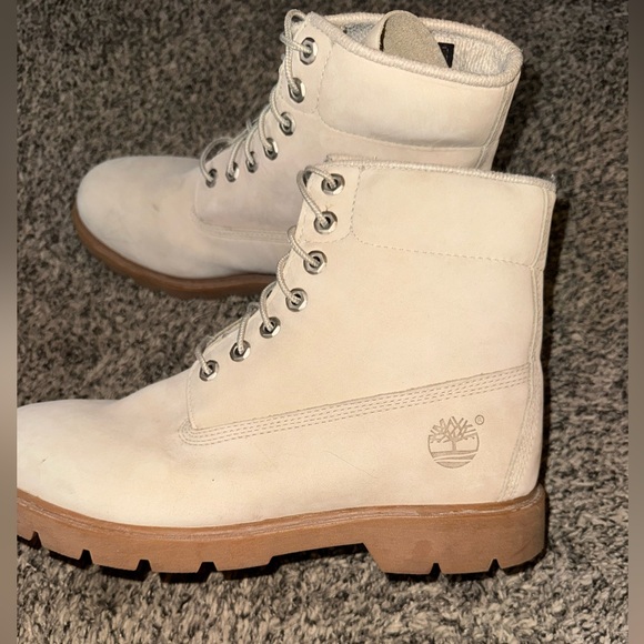 Timberland Linden Woods 6-Inch Waterproof Boots beige cream Nubuck hiking 10